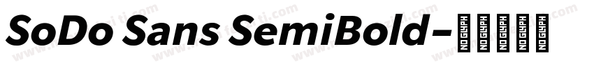 SoDo Sans SemiBold字体转换